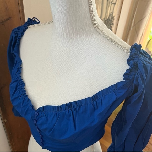 Zara poplin blue crop top - Picture 7 of 16